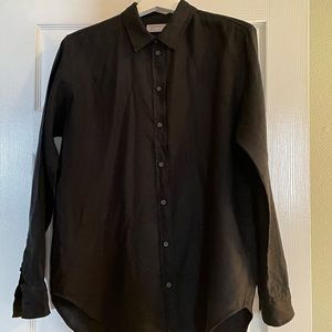 Everlane Linen Shirt - Black - Size 10